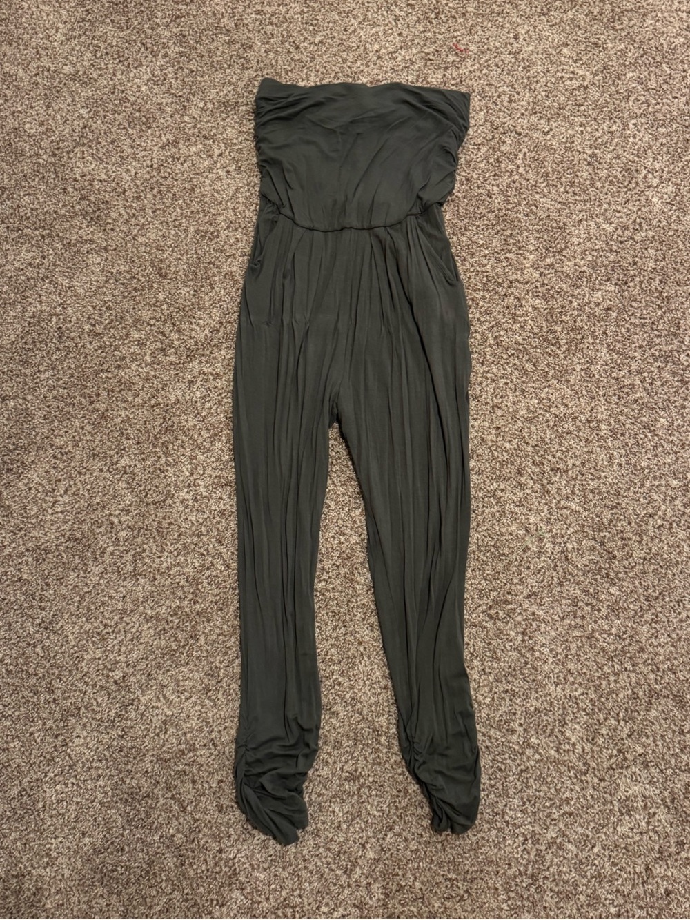Altar'd State Strapless Olive Jumpsuit